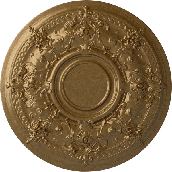Ekena Millwork Darnay Ceiling Medallion (Fits Canopies up to 7 1/4"), Hand-Painted Pale Gold, 29 1/4"OD x 2"P CM29DAPAS - main